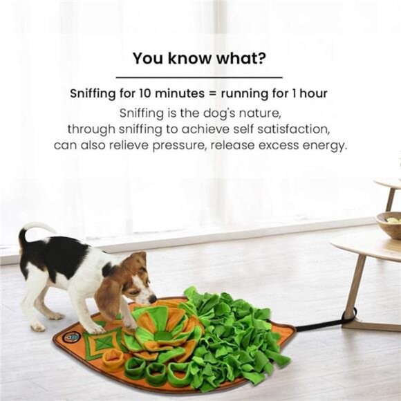 Snuffle Mat for Dogs, Dog Cats Nosework Feeding Mat, Pet Interactive Dog Puzzle - Picture 6 of 7